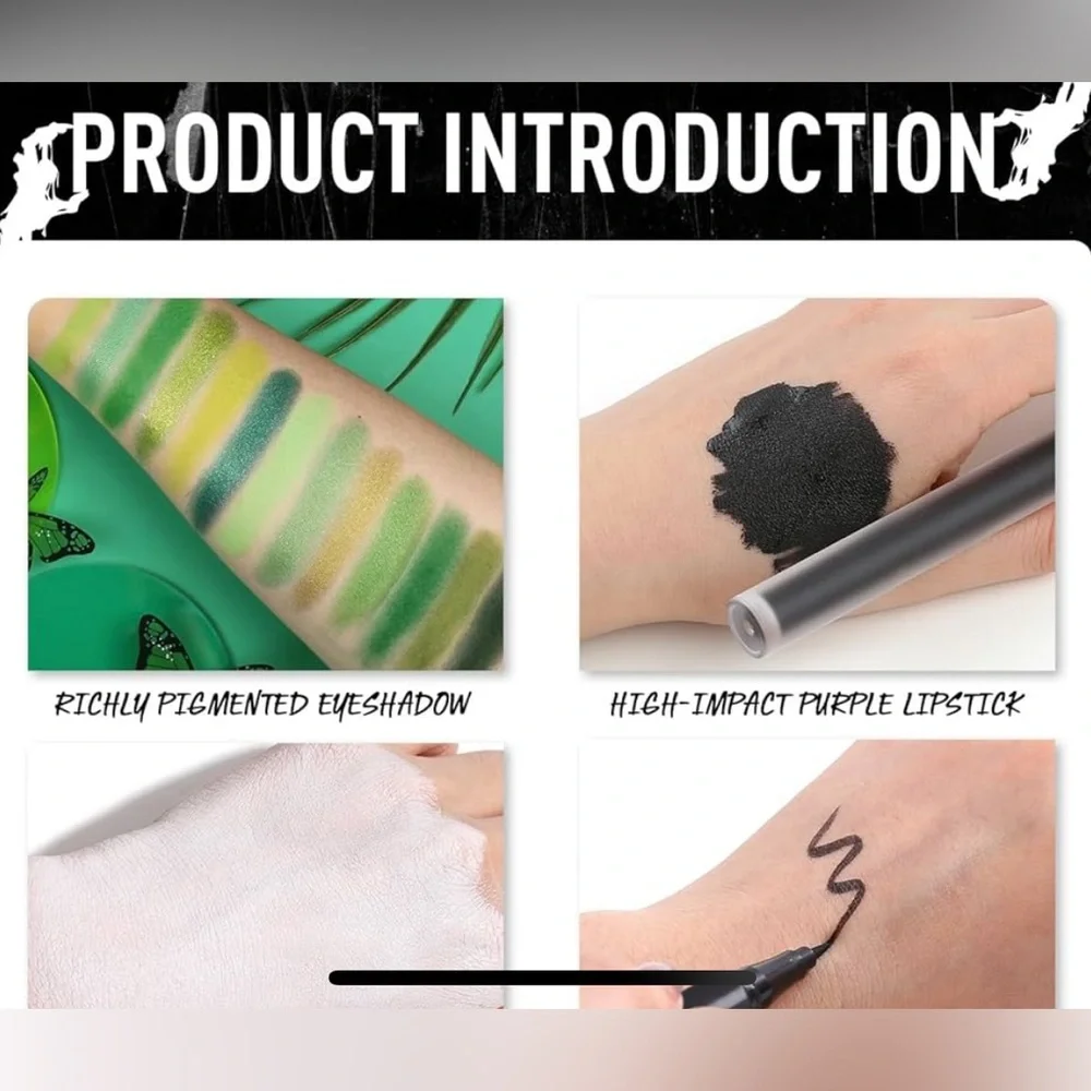 Green Eyeshadow Palette Set For HALLOWEEN OR EVERYDAY LOOKS ! NEW